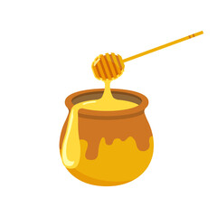 蜜つぼに入ったハチミツ