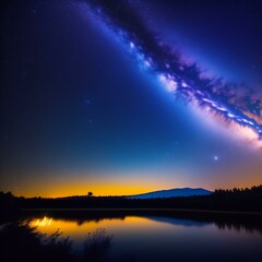 A stunning night sky filled with stars, with the Milky Way visible in the background.