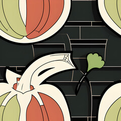 Onion, tiles pattern texture seamless illustration flat