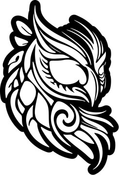 ﻿Polynesian tattoo design featuring black & white colour scheme.