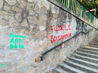 graffiti Fuck le boulgour nantes