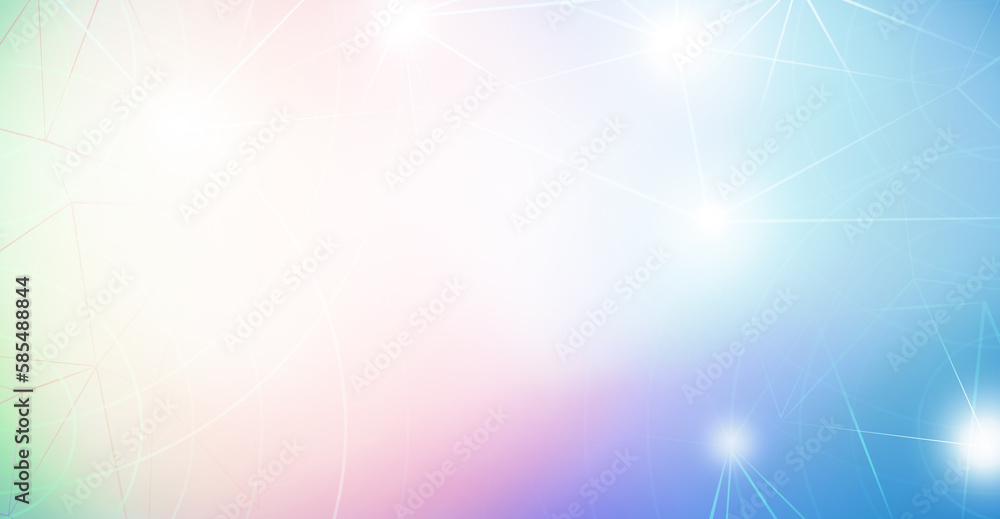 Wall mural panoramic abstract dot and circle light connection background., the world is connect and smaller con