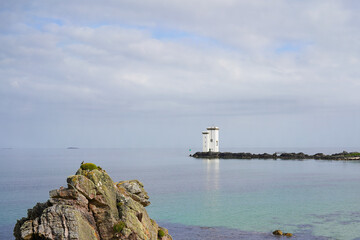 The Carraig Fhada lighthouse near Port Ellen on the isle of Islay