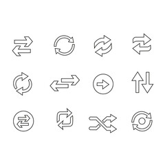 Arrow icons set.
Arrow Cursor, Change, Move, Switch, Swap, Swap, Up, Down and Update Symbols. icon collection. Set of prohibition sign.Stop symbol. png