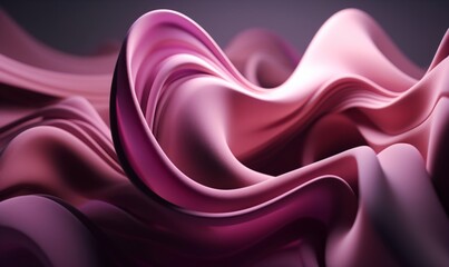 Purple abstract wavy background, Generative AI