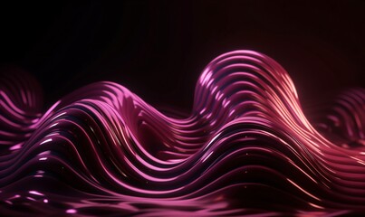 Purple abstract wavy background, Generative AI