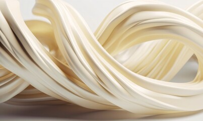 White abstract wavy background, Generative AI