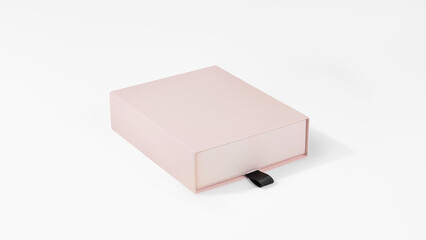 Pink box mockup in volume for design