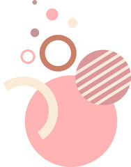 Abstract Geometric Decorative Circles in Aesthetic Colors