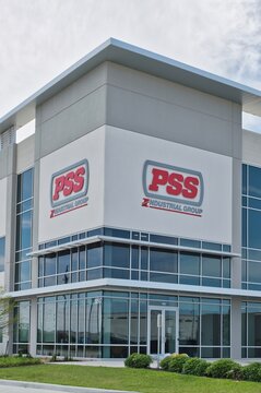 PSS Industrial Group office building exterior in Houston, TX. Distributor of oil and gas pipeline construction needs.