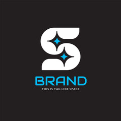 Letter S Sparking Star Vector Logo Template - obrazy, fototapety, plakaty