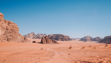 Fototapeta na wymiar Wadi Rum Desert In Jordan