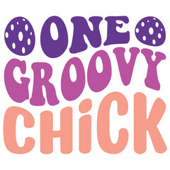  Easter retro  SVG design, One Groovy Chick © manik