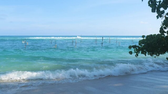Stilt Fisherman in Unawatuna, Sri Lanka.