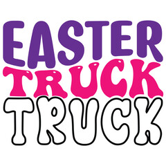  Easter retro  SVG design, Easter Truck SVG