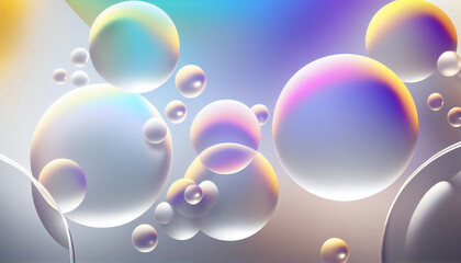 abstract light blue background with bubbles