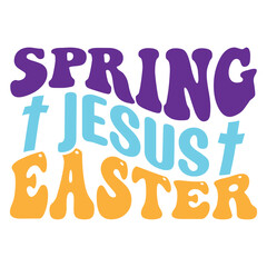  Easter retro  SVG design, spring jesus easter