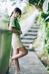 asian girl in summer