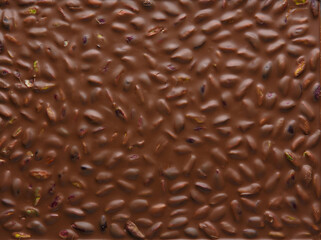 Close-up of a Chocolate Pistachio Milk
