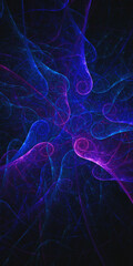 3D rendering abstract multicolor fractal background
