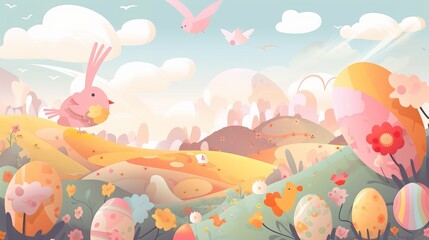 easter day background - Generative AI