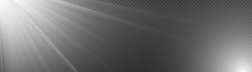 The spotlight shines on the stage. light from a lamp or spotlight. special effects on transparent background. Vector illustration