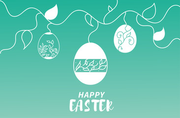 easter card with eggs