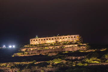 Night view of the thirteen Layer Remains in Jiufen jinguashi, taiwan. 九份金瓜石十三層遺址