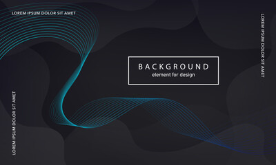 Abstract background. Wave element for design poster. Digital frequency track equalizer. Stylized art. Colorful shiny gradient lines created using blend tool. Curved wavy line smooth stripe. Vector.