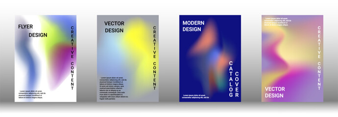 Obraz premium Artistic covers design. Creative fluid colors backgrounds. Set of abstract covers