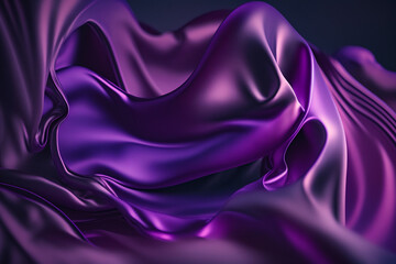 Purple silk background neon waves, Abstract background, element for banners, background, wallpaper, AI