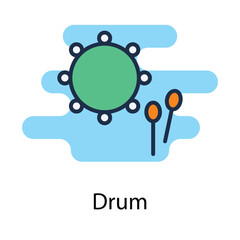 Fototapeta premium Drum icon. Suitable for Web Page, Mobile App, UI, UX and GUI design.