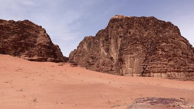 Wadi Rum, Jordan The red, rocky and sandstone desert of southern Jordan 