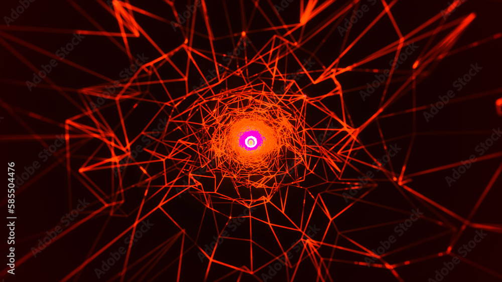 Poster colorful tunnel background. abstract circular tunnel. vortex tunnel. wormhole. abstract energy tunne