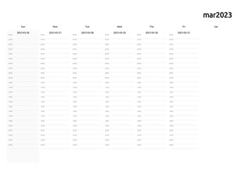 weekly planner with timesheet