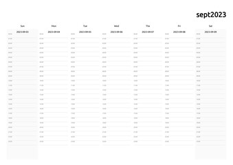 weekly planner with timesheet