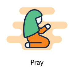 Pray icon. Suitable for Web Page, Mobile App, UI, UX and GUI design.