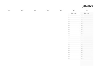 weekly planner with timesheet