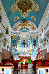 Fototapeta na wymiar Colonial Catholic Church of Saint Gonzalo Garcia and Saint George in Rio de Janeiro, Brazil