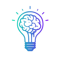 Lightbulb and Brain icon. Creativity/Innovation icon. © Creative_Captain