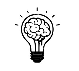 Lightbulb and Brain icon. Creativity/Innovation icon. © Creative_Captain