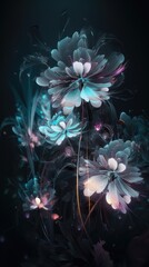 Obraz premium abstract flower texture background, made with generated ai