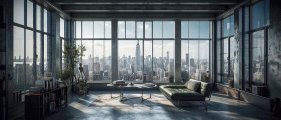 Interior design in a beautiful and stylish apartment, perfect for a cozy lifestyle