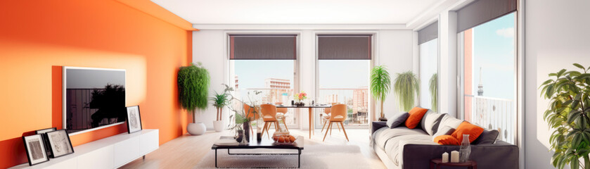 Interior design in a beautiful and stylish apartment, perfect for a cozy lifestyle. AI generated