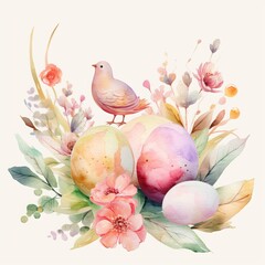 Easter day watercolor - Generative AI