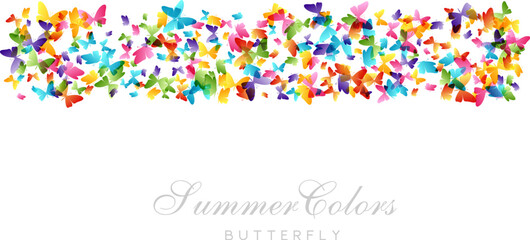 Flying butterflies. Vector decoration element.