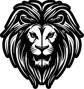 ﻿Vector logo lion, in classic black and white, simple yet striking.