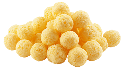 corn ball, isolated on white background, full depth of field