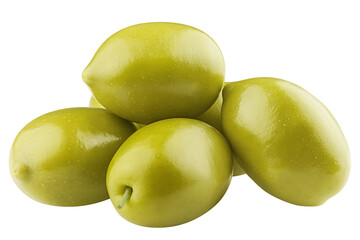 Olives isolated on white background, clipping path, full depth of field
