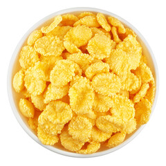 Corn Flakes isolated on white background, clipping path, full depth of field